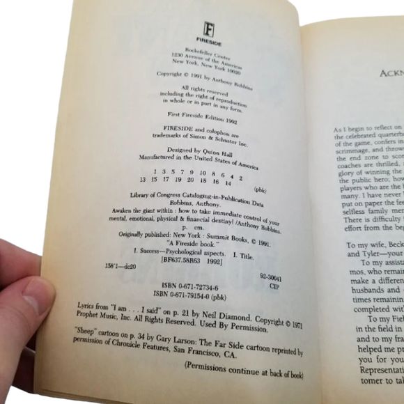 Anthony Robbins 1992 Awaken The Giant Within by Simon & Schuster Paperback Book - Picture 6 of 8